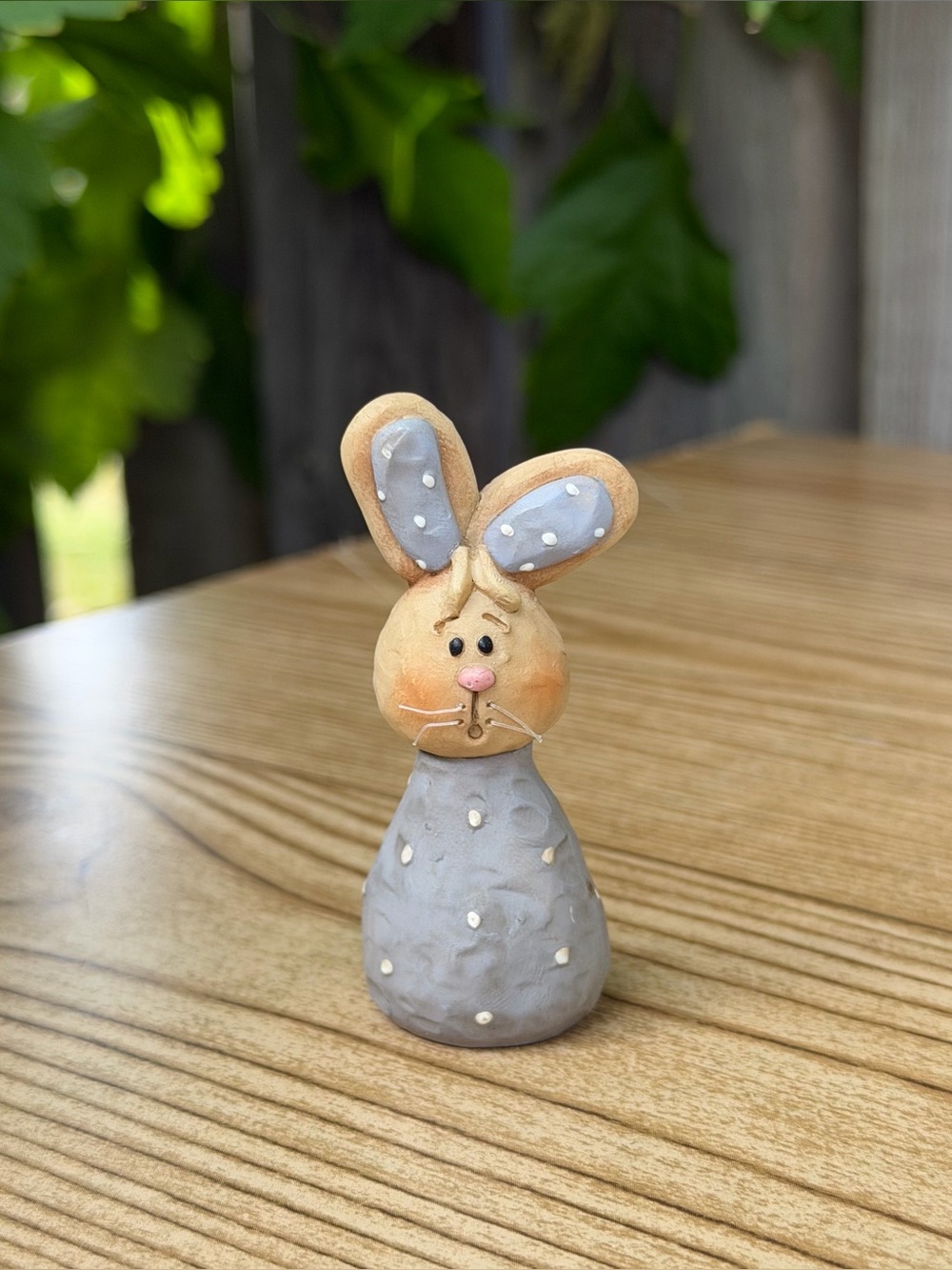 Suzi Skoglund Artist Rabbit Bunny Figurine Folk Art Style Collectible